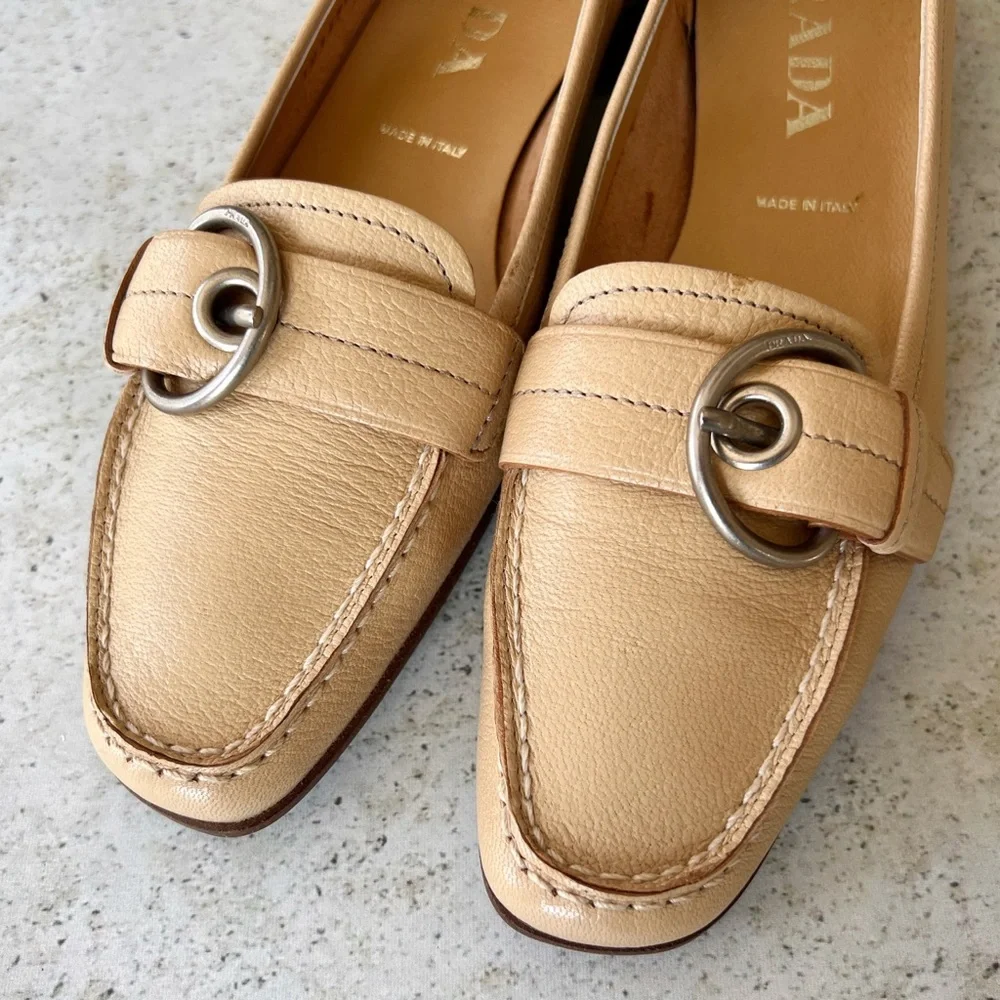 PRADA Women’s Leather Loafers size 37 EU - Picture 4 of 10